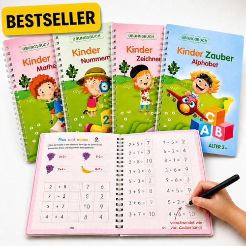Magisches übungsheft 4er set - magisches,