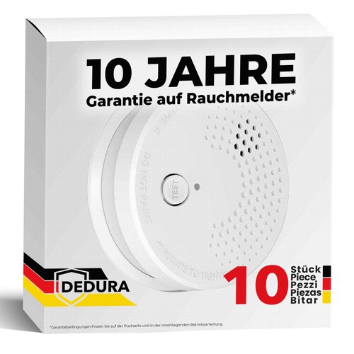 10x rauchmelder set - din, en